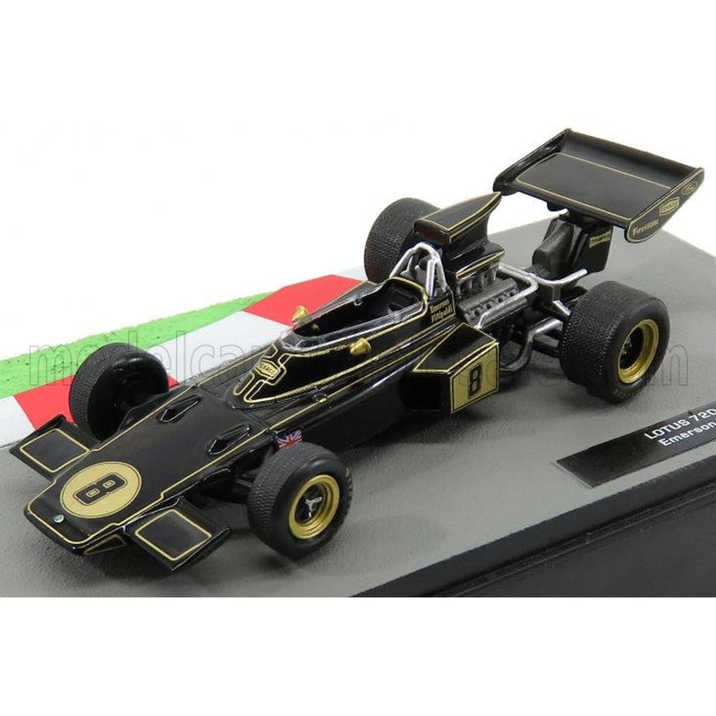 Lotus F1 72D Ford N 8 Emerson Fittipaldi Season 1972 World Champion Black - 1:43