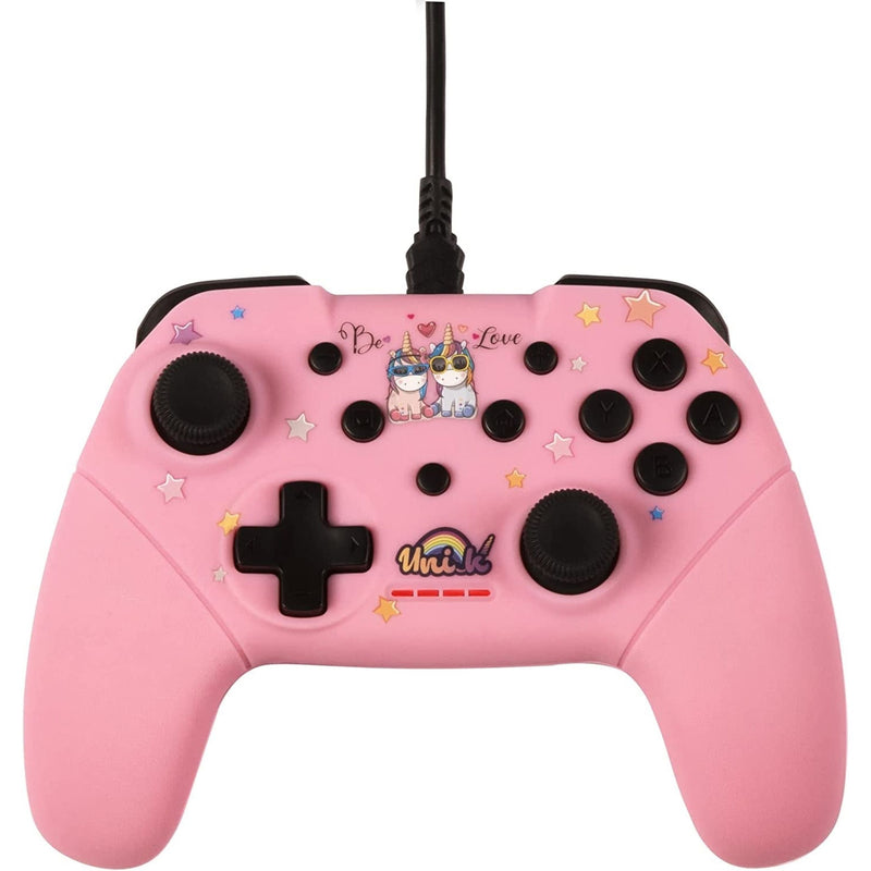 Unik Switch Wired Controller Be Love Pink | Nintendo Switch