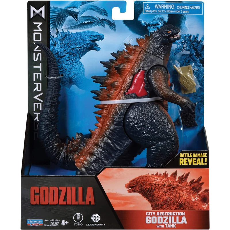 Monsterverse 6 Inch City Of Destruction Godzilla (2014) With Tank Toys