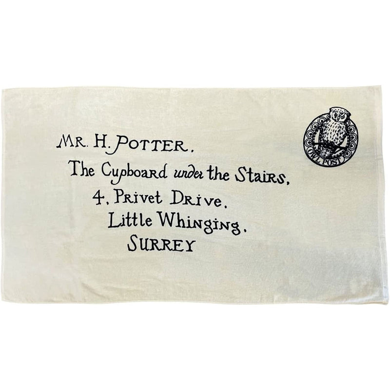 Harry Potter Towel Letter Of Acceptance Front With Stamp - 75 X 150cm