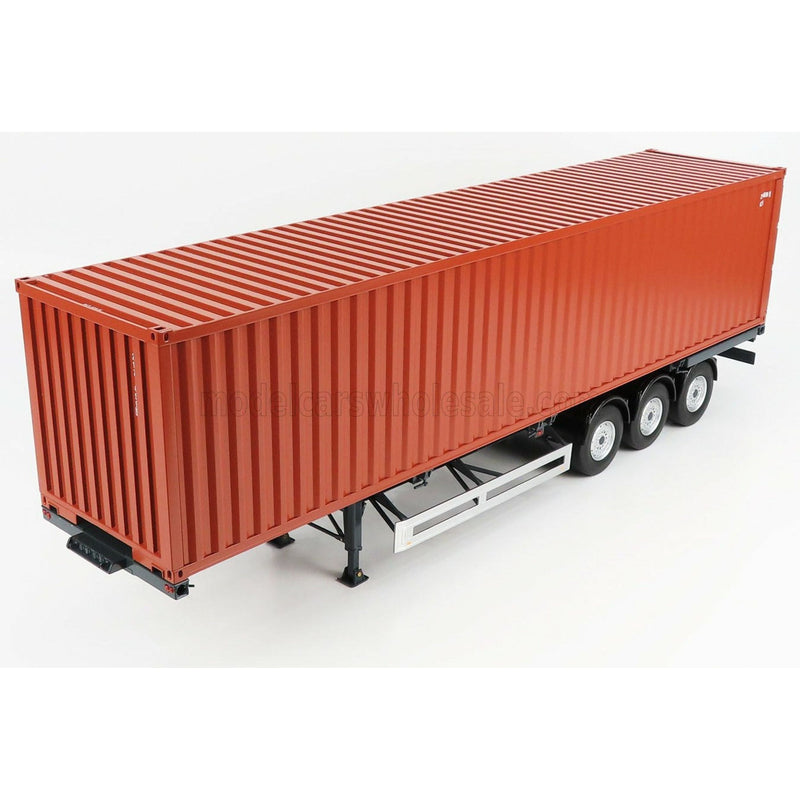 Accessories Trailer For Truck With European Sea-Container 40" Brown - 1:18
