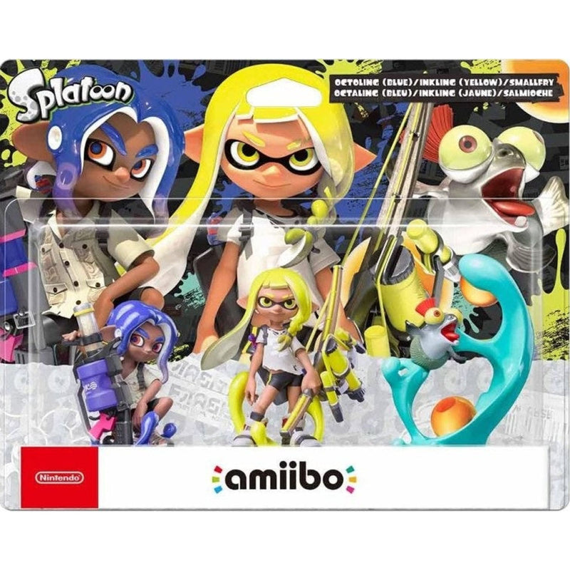 Amiibo Character 3 Pack Octoling Blue, Inkling Yellow & Smallfry Splatoon Collection