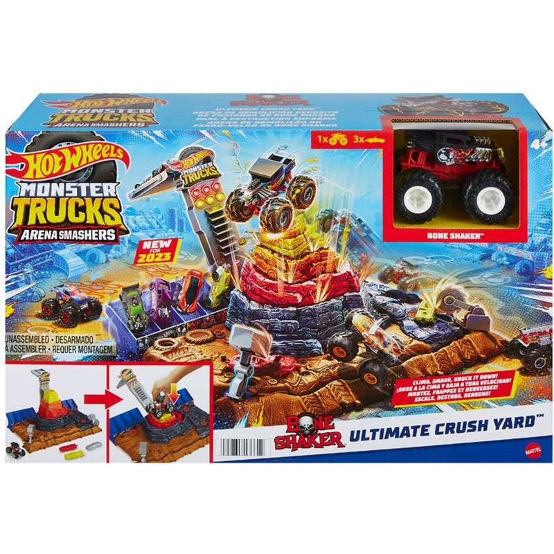 Hot Wheels Monster Trucks Arena, Ultimate Crush Yard Playset Toys