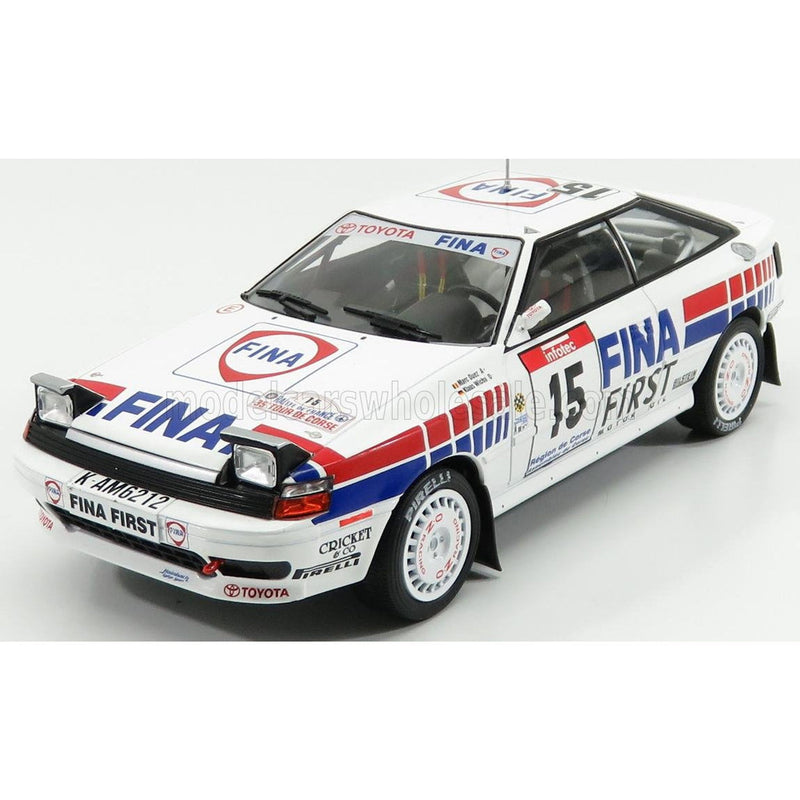 Toyota Celica Gt-4 St165 Fina N 15 Rally Tour De Corse 1991 M.Duez - K.Wicha White 1:18