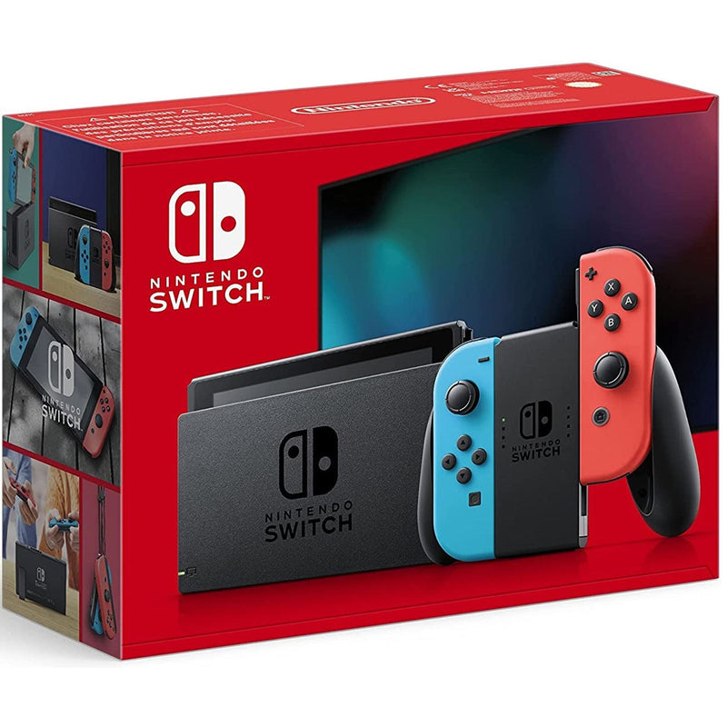 Switch Console with Neon Red & Blue Joy-Con Vers 1.1 Improved Battery Life UK