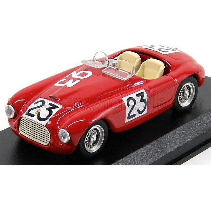 Ferrari 166Mm 2.0L V12 Spider Team J.A.Plisson N 23 24H LE Mans 1949 J.Lucas - P.L.Dreyfus "Ferret" Red 1:43