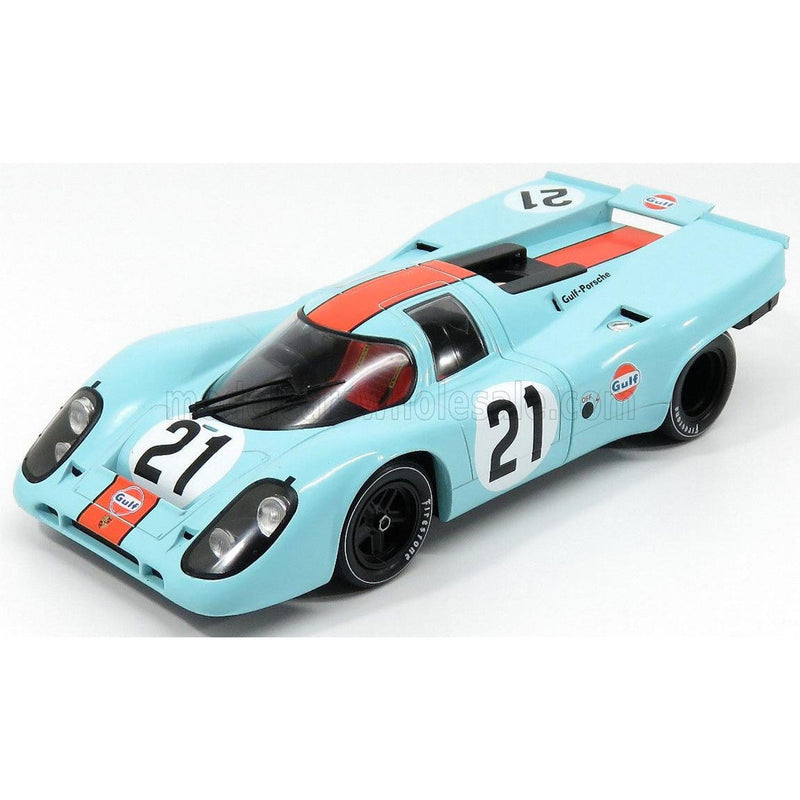 Porsche 917K 4.9L Team John Wyer Automotive Engineering N 21 24H LE Mans 1970 P.Rodriguez - L.Kinnunen Light Blue 1:18
