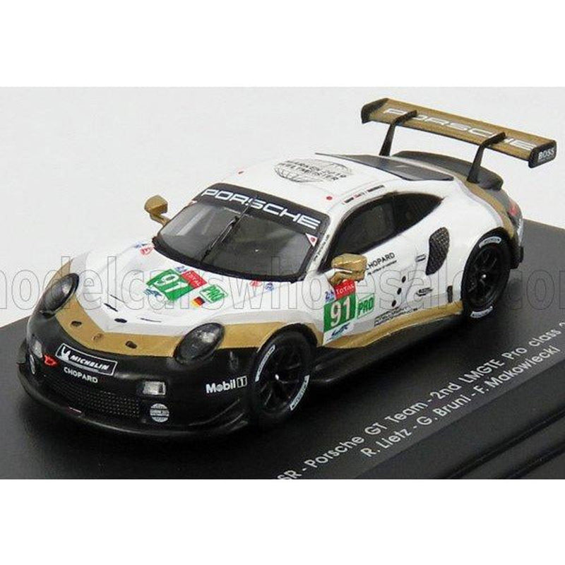 Porsche 911 991 RSR Team Porsche GT N 91 24H Le Mans 2019 R.Lietz - G.Bruni - F.Makowiecki White 1:87
