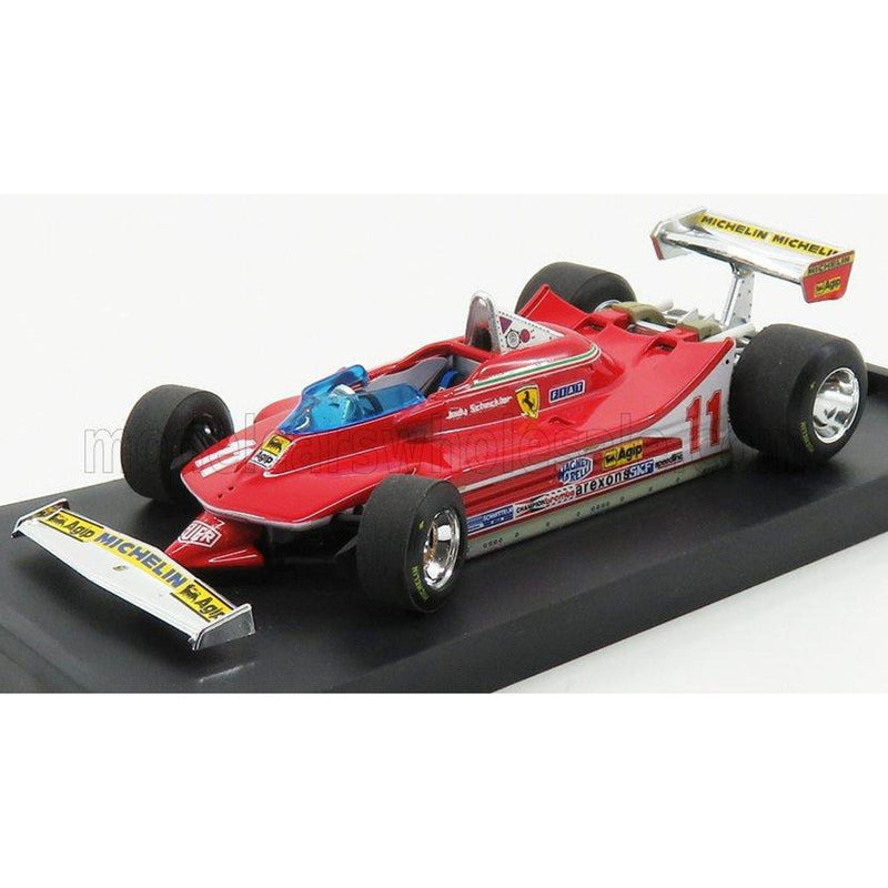 Ferrari New! Ferrari With Steering Wheels !! F1 312T4 N 11 Winner GP Italy Jody Scheckter 1979 World Champion + Pilot Red 1:43