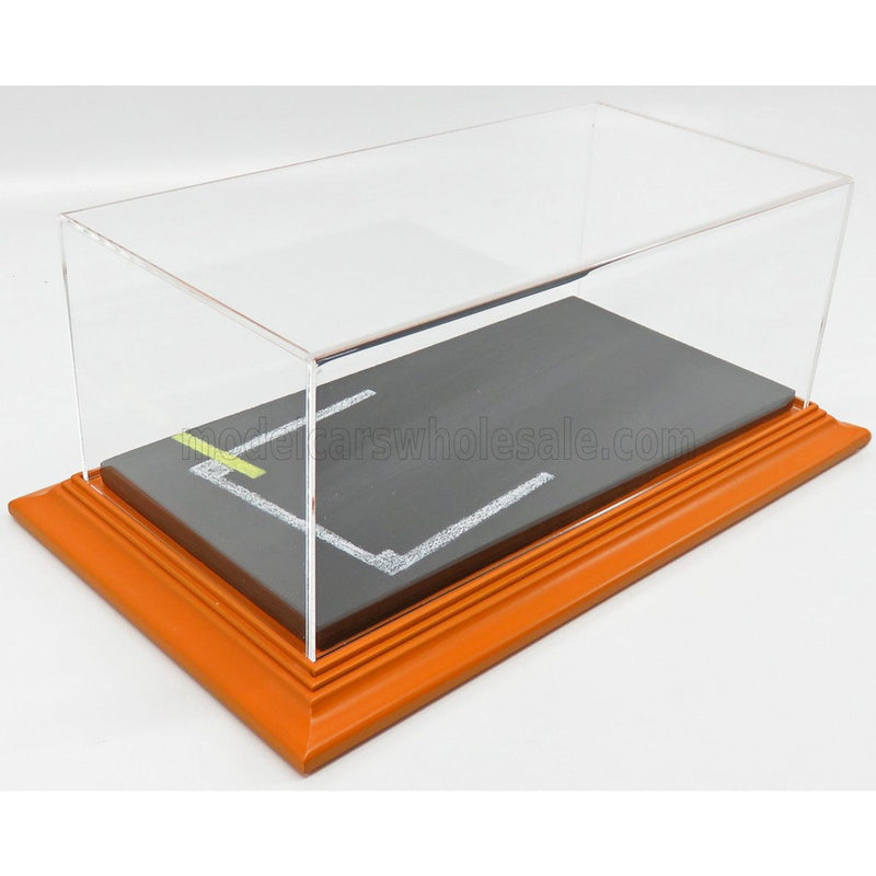 Vetrina Display Box Diorama Base Griglia Di Partenza - Starting Grid Base - Lungh.Lenght Cm 32.5 X Largh.Width Cm 16.5 X Alt.Height Cm 12.5 (Altezza Interna Cm 11.3) Plastic Display 1:18