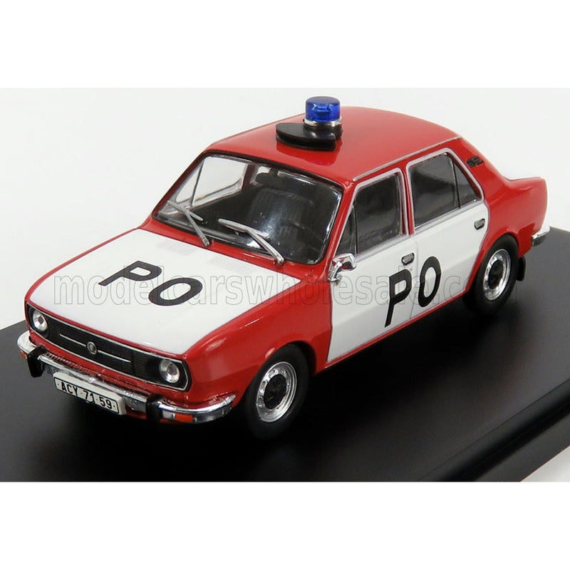 Skoda 105L P.O. Fire Engine Police 1977 Red White - 1:43