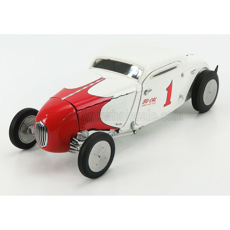 Ford USA So-Cal Coupe Speed Shop Team Salt Flat 1934 White Red - 1:18