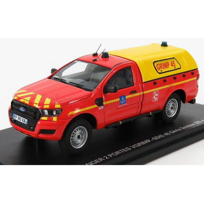 Ford USA Ranger Pick-Up Closed Sdis 45 Sapeurs Pompiers 2017 Red Yellow White 1:43