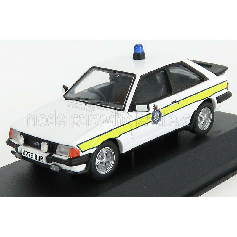 Ford England Escort MKIII Xr3I Police 1990 White Yellow - 1:43