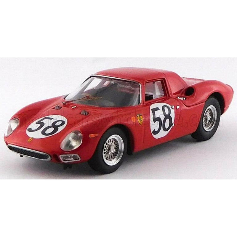 Ferrari 250Lm 3.3L V12 Team N.A.R.T. N 58 24H LE Mans 1964 J.Rindt - D.Piper Red - 1:43