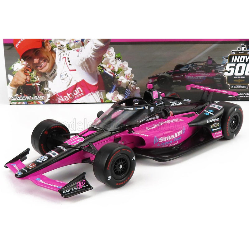 Honda Team Autonation N 6 Winner Indianapolis Indy 500 Indycar Series 2021 H.Castroneves Black Purple - 1:18