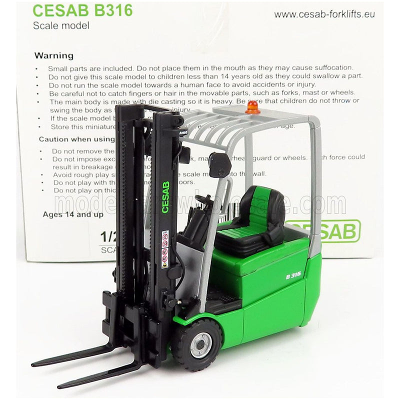 Cesab B316 Carrello Elevatore Verticale Vertical Order Picker 3 Wheels Green Black - 1:23