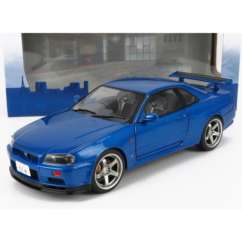 Nissan Skyline GT-R (R34) Coupe 1999 Bayside Blue Met - 1:18