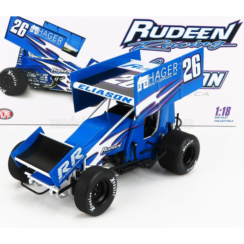 Ford USA Team Rudeen Racin N 26 Sprint Car Season 2021 R.Hager Blue - 1:18
