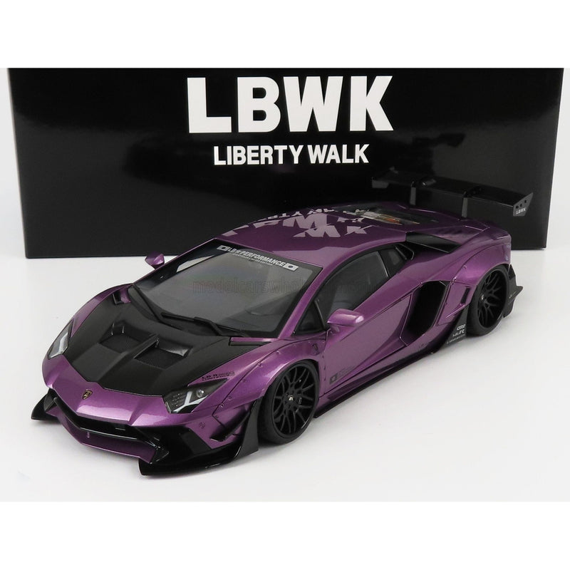 Lamborghini Aventador Liberty Walk 2017 Purple Carbon - 1:18