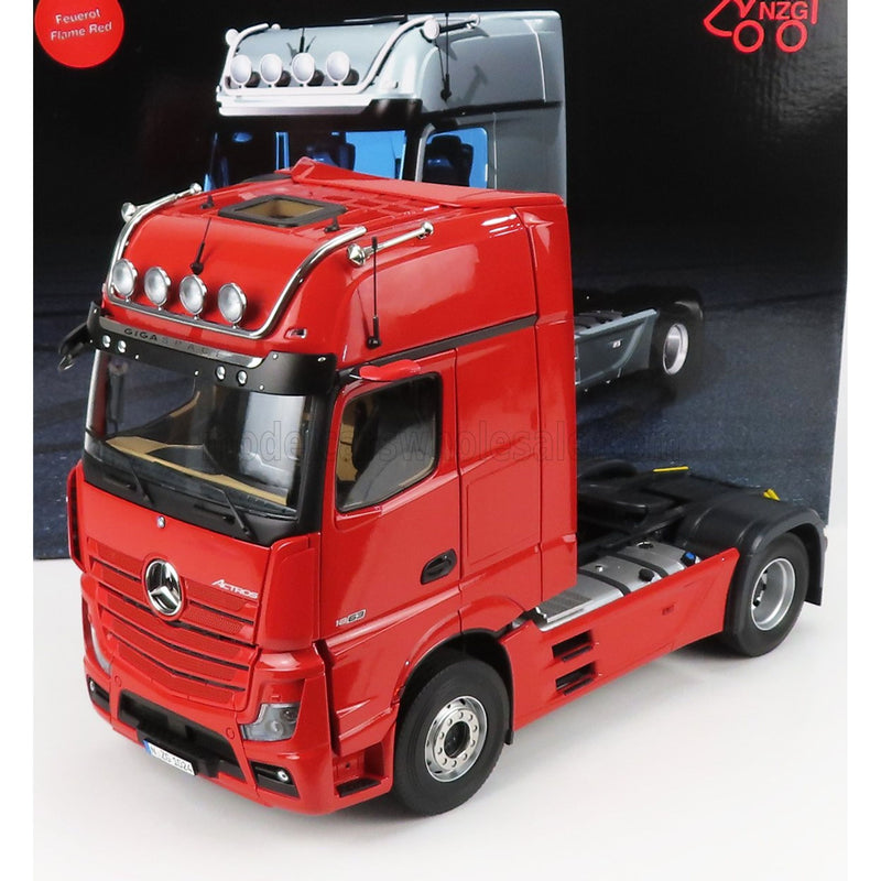 Mercedes Benz Actros 2 1863 Gigaspace 4X2 Mirrorcam Tractor Truck 2-Assi 2018 Red - 1:18