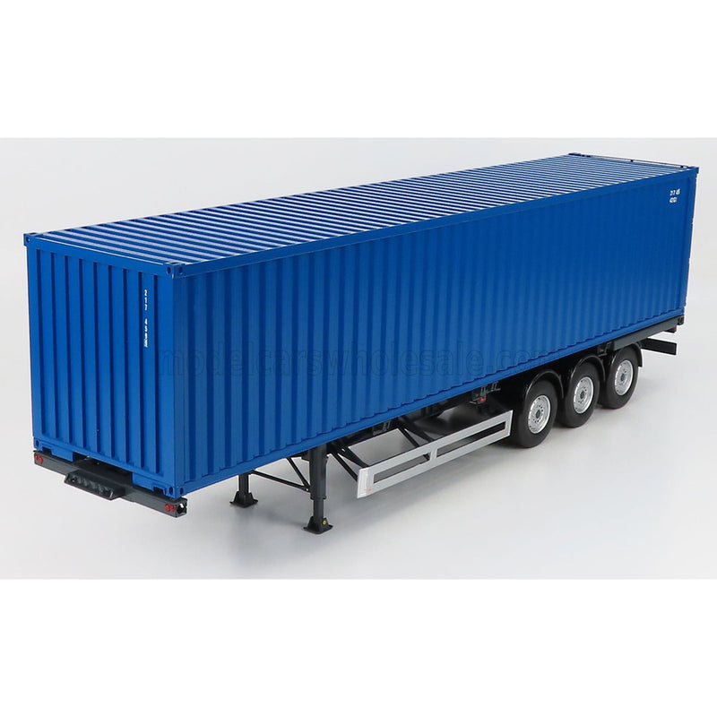 NZG Accessories Trailer For Truck With European Sea-Container 40" Blue - 1:18