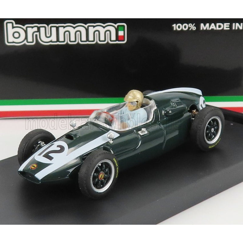 Brumm Cooper F1 T51 Climax N 12 Winner British GP Jack Brabham 1959 World Champion - With DrIVer Figure Green White - 1:43