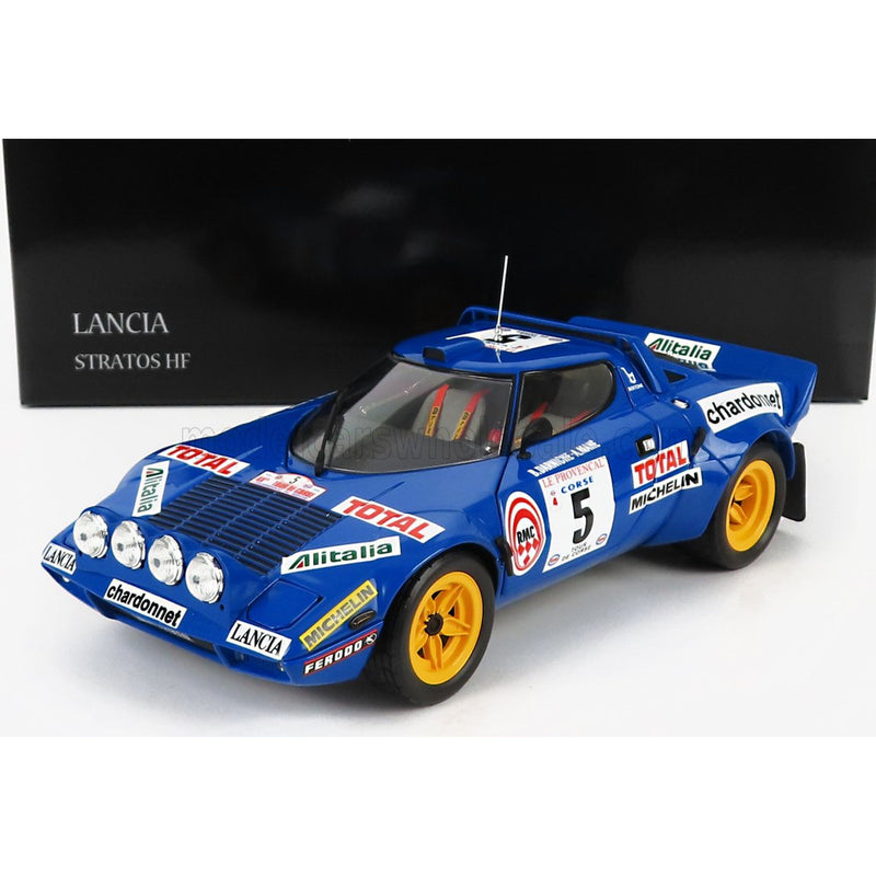 Lancia Stratos HF Night Version N 5 2Nd Rally Tour De Corse 1976 B.Darniche A.Mahe Blue - 1:18