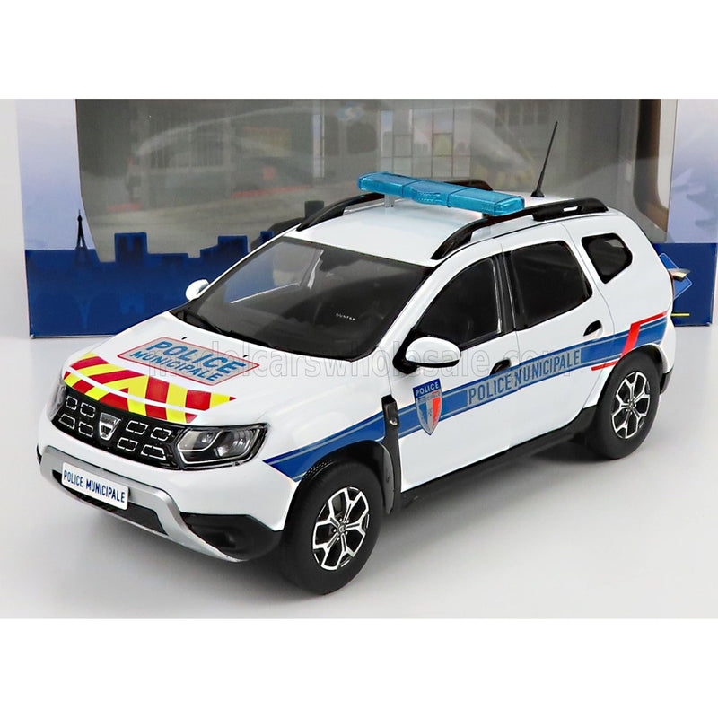 Dacia Duster MKII Police Municipale 2019 White Light Blue - 1:18