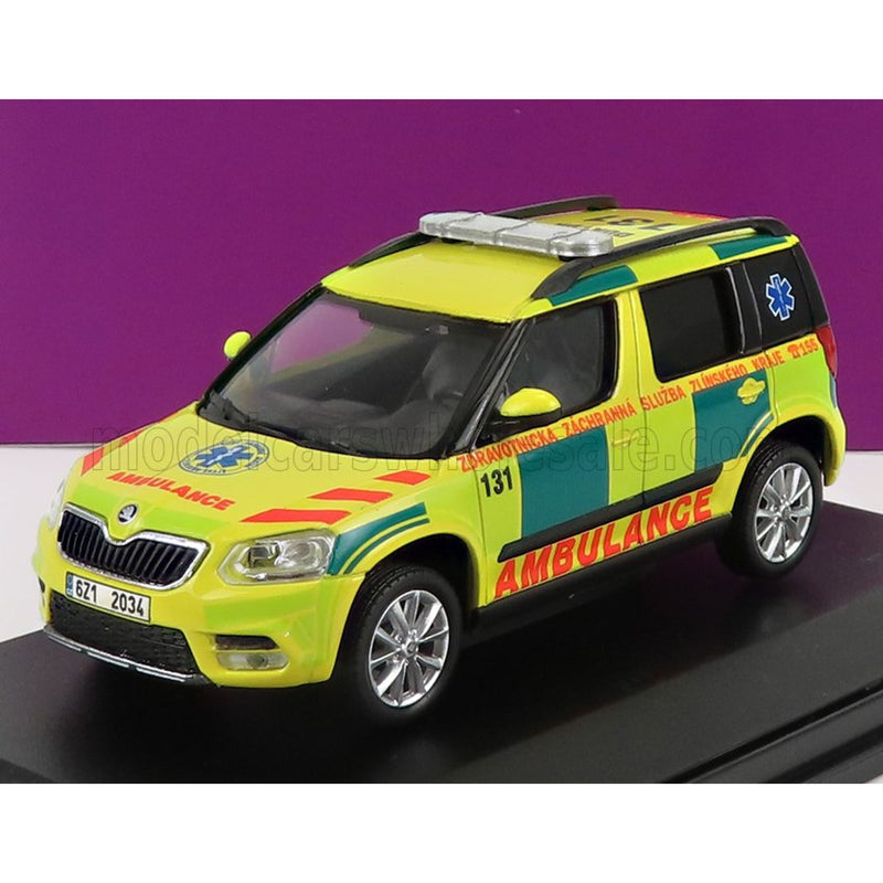 Skoda Yeti Suv Facelift (Restyling) Ambulance 2013 Yellow Green - 1:43