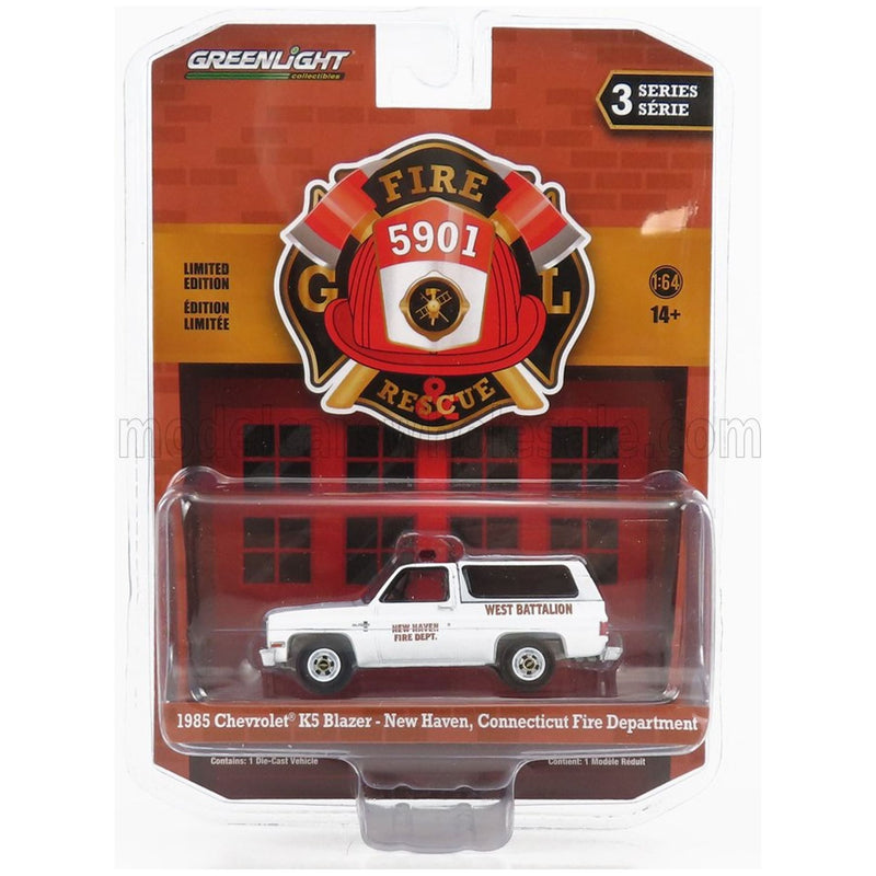 Chevrolet K5 Blazer Connecticut Fire Engine Department 1995 White - 1:64