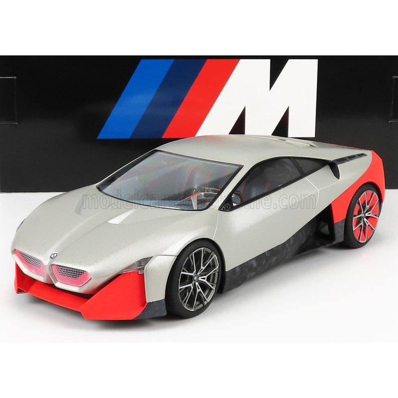 BMW Vision M Next 2019 Matt Silver Red Fluo - 1:18