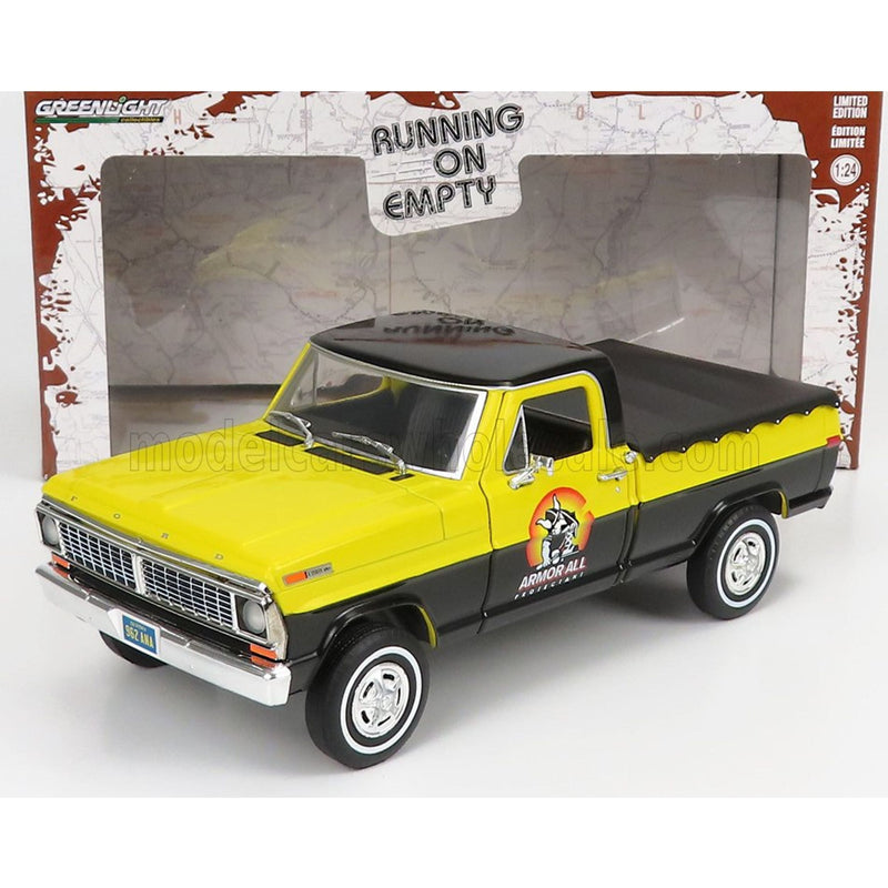 Ford USA F-100 Pick-Up Armor All With Black Cover 1970 Yellow Black - 1:24