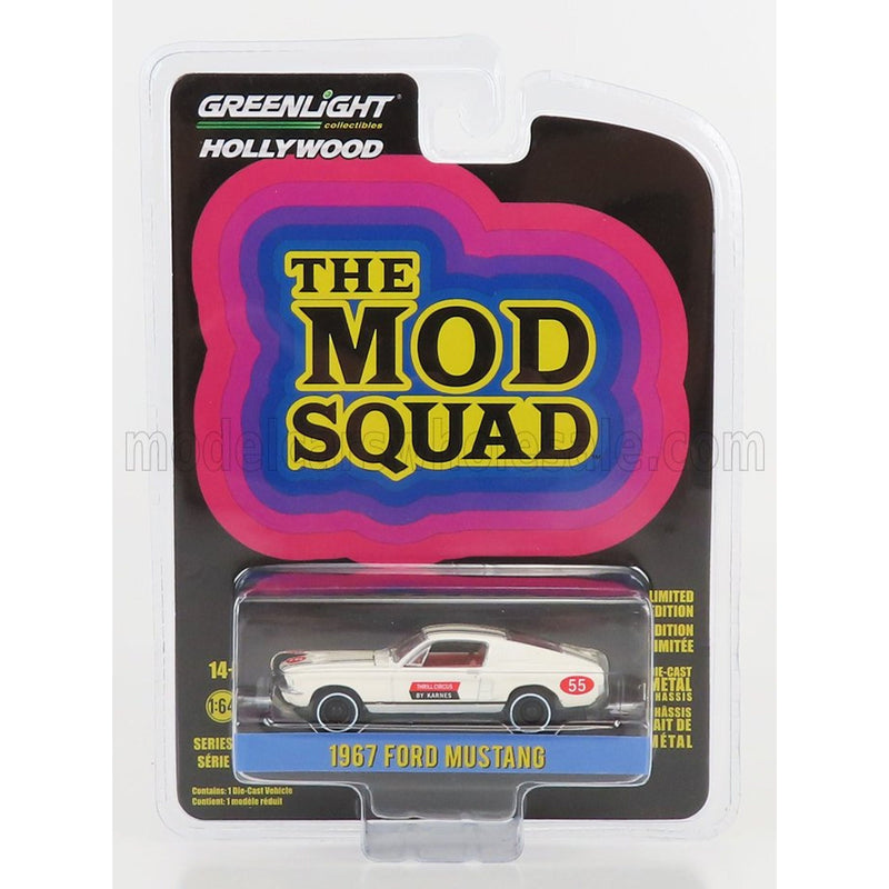 Ford USA Mustang Coupe N 55 1967 The Mod Squad White - 1:64