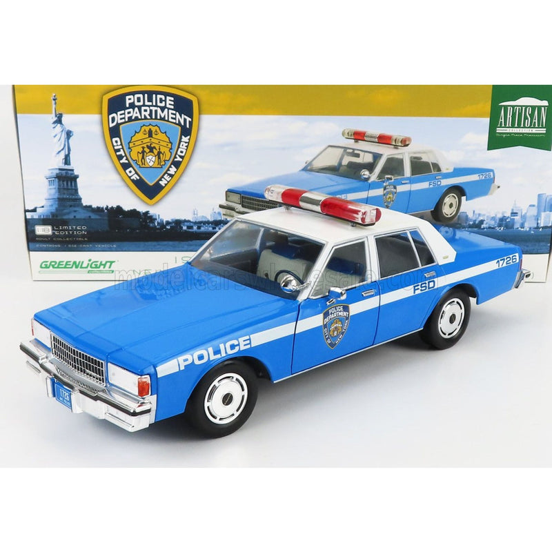 Chevrolet Caprice Police New York City Departiment 1990 Light Blue White - 1:18