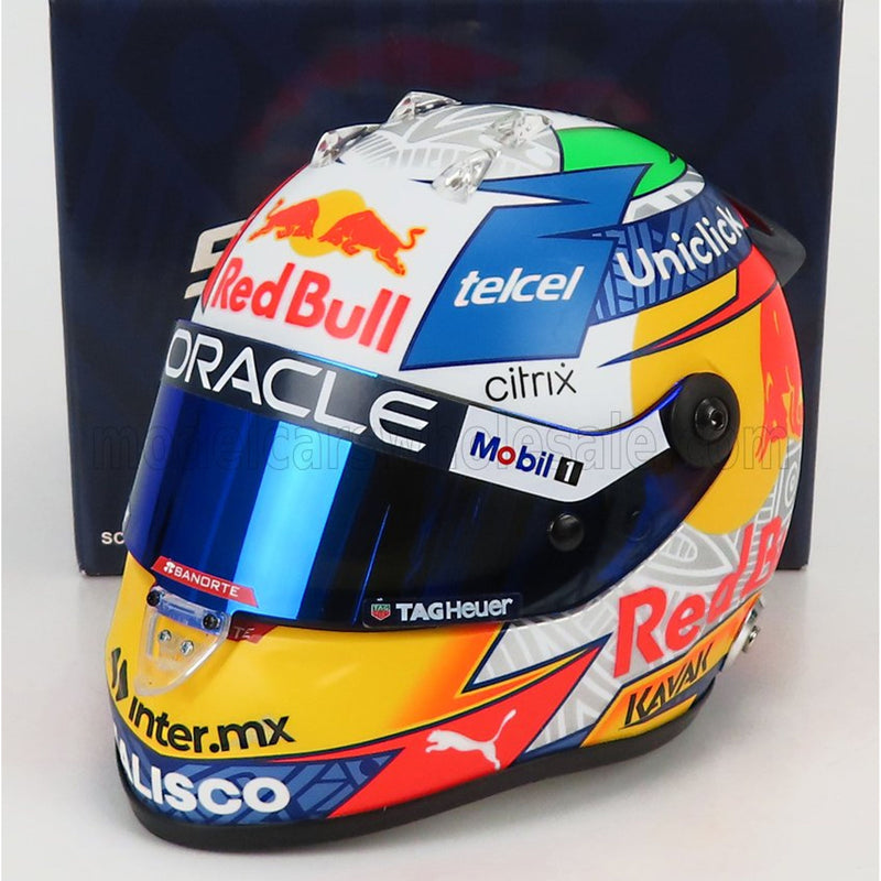 Schuberth Helmet F1 Casco Helmet RB18 Team Oracle Red Bull Racing N 11 Season 2022 Sergio Perez Yellow Grey - 1:2