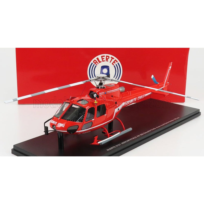 Aerospatiale AS 350 Helicopter Securite Civile 1979 Red - 1:43