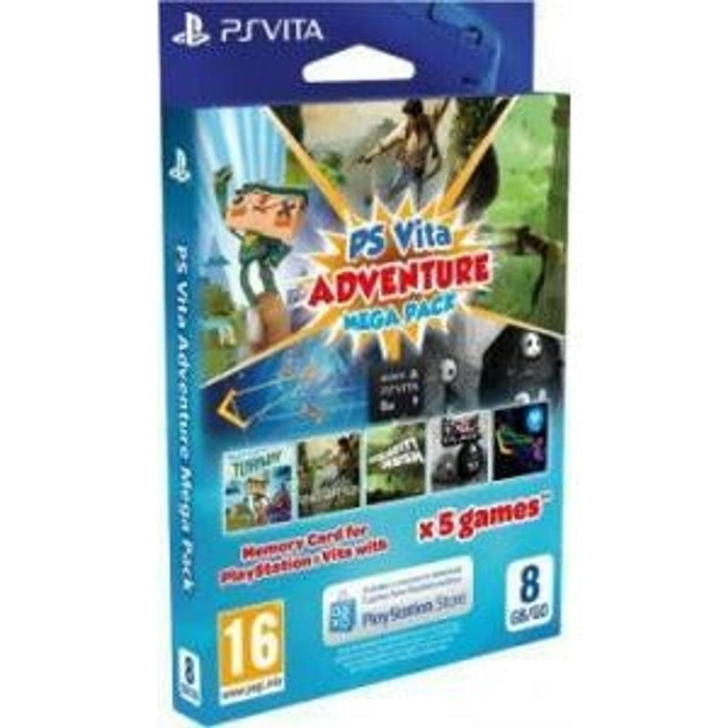 Vita Memory Card 8GB + Adventure Mega Pack | Sony Playstation PS Vita