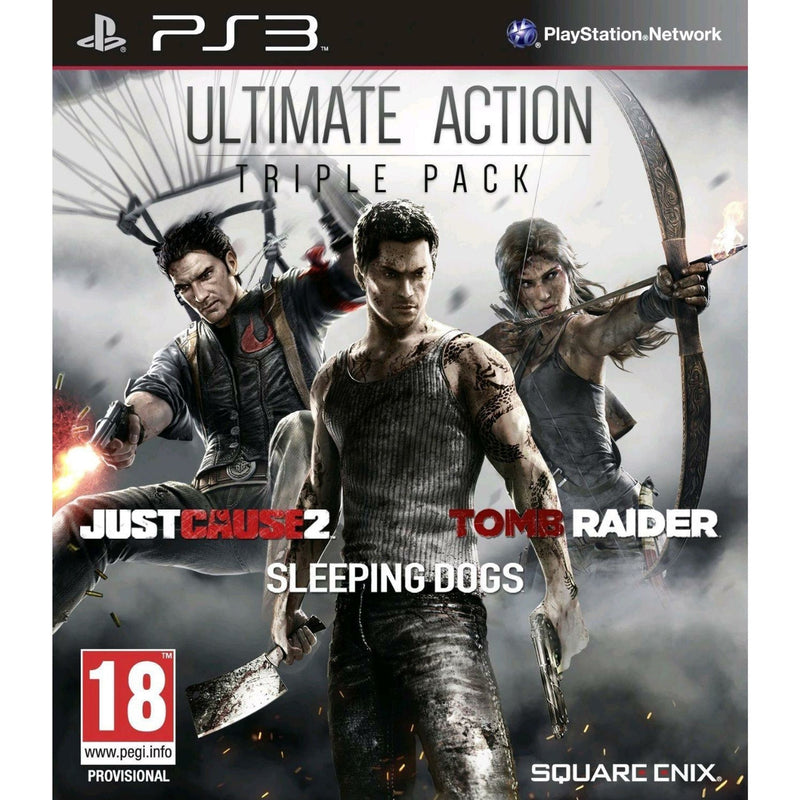 Ultimate Action Triple Pack Just Cause 2, Sleeping Dogs & Tomb Raider | Sony PlayStation 3