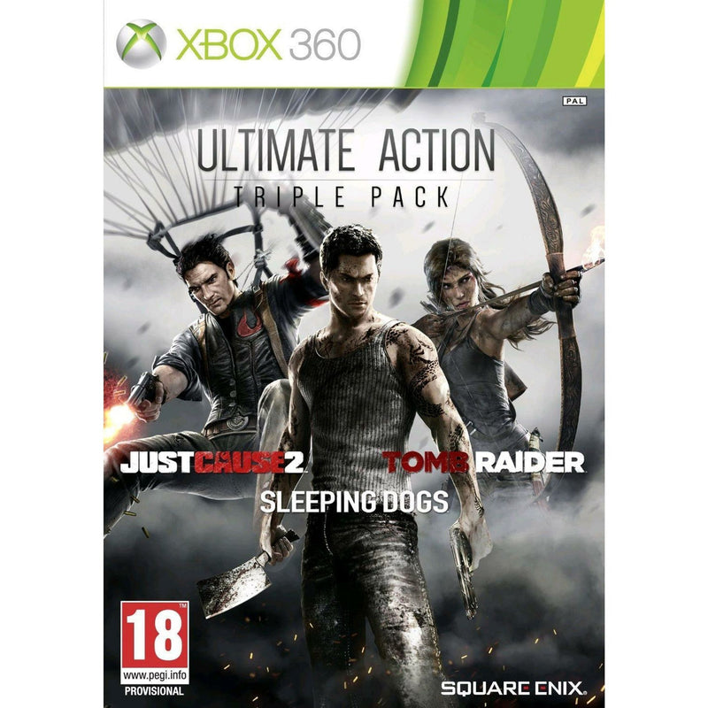 Ultimate Action Triple Pack Just Cause 2, Sleeping Dogs & Tomb Raider | Microsoft Xbox 360