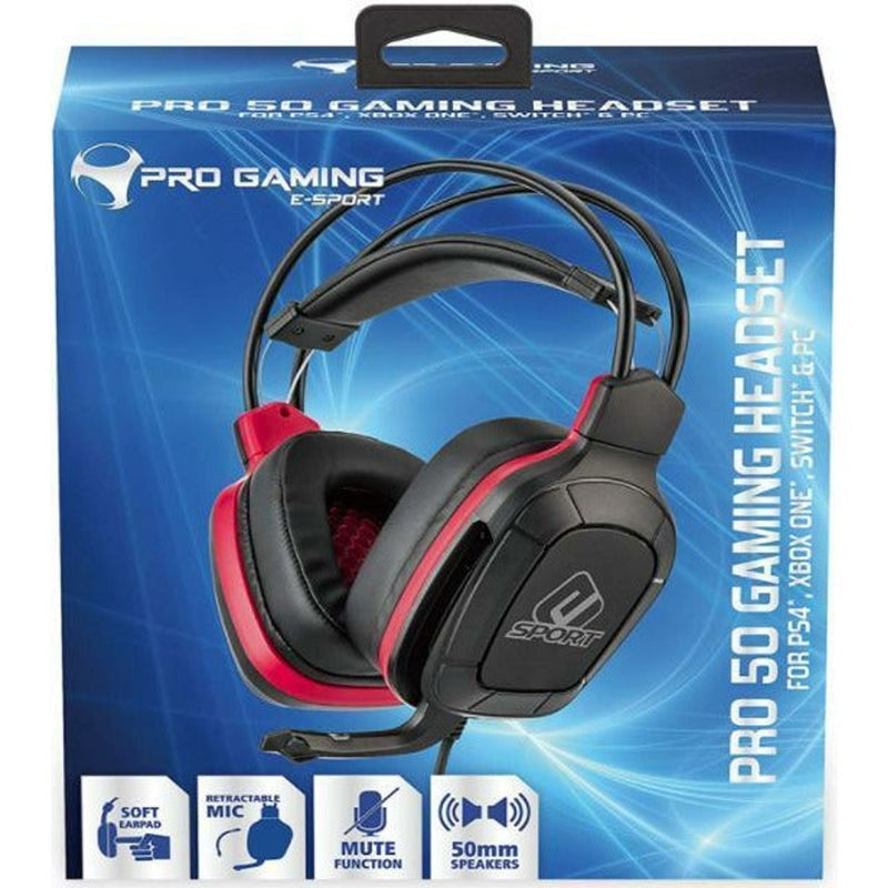Pro50 Esports Universal Gaming Headset Black / Red / PS4