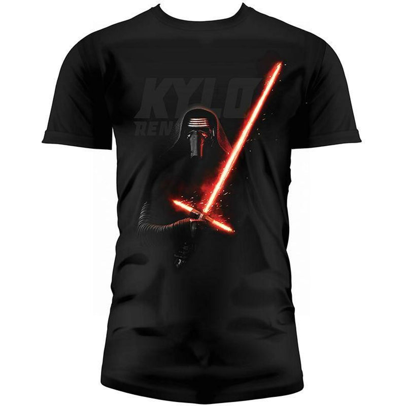 Star Wars EP7 Kylo Lightsaber Blck Adult T-Shirt - XXL