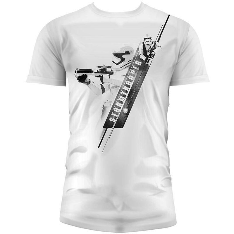 Star Wars EP7 Stormtr Blaster White Boy T-Shirt - XL