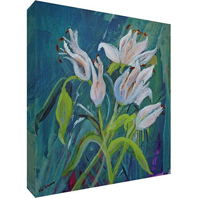 Lillies In Twilight Canvas 15 X 15 Art Decoration