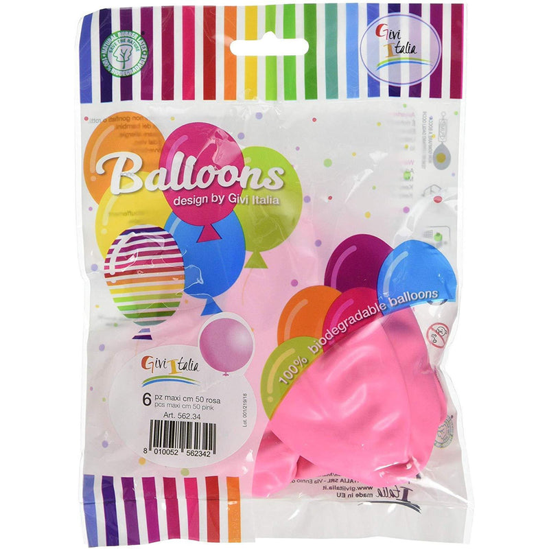 Italia 56234 6 Balloons, Pink, 50 CM Toys