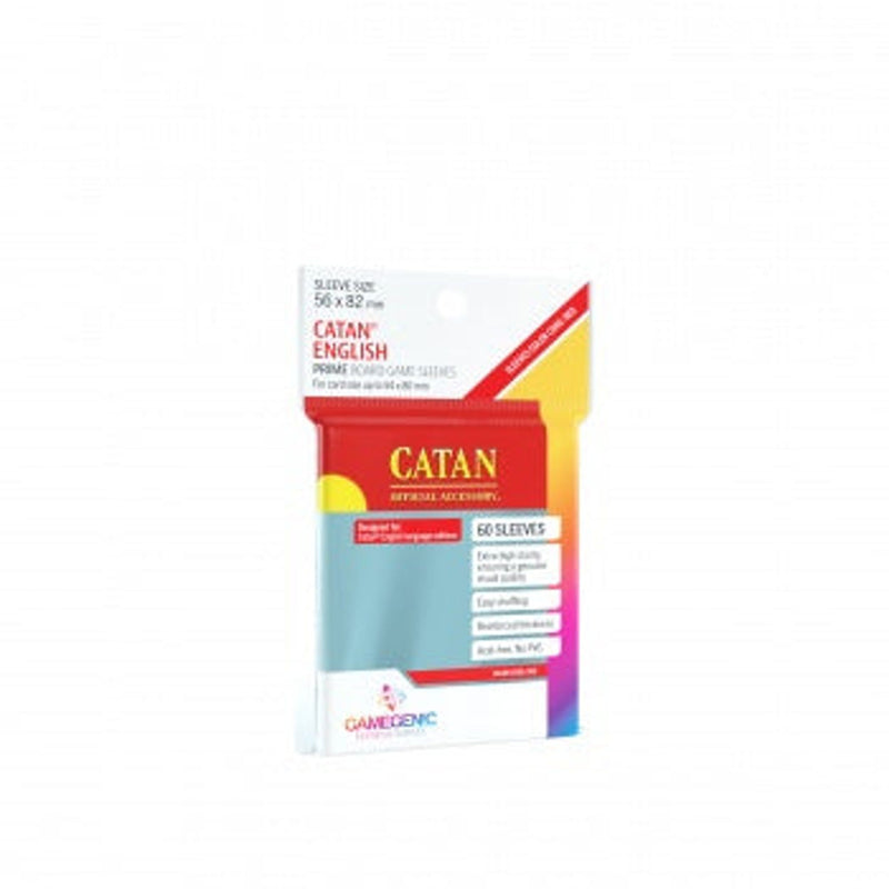 Prime Catan-Sized Sleeves 56 X 82 MM - Clear - 50 Sleeves