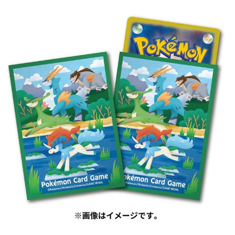 Keldeo Pokemon Trading Card Protective Sleeves (Official Japanese Import) x64