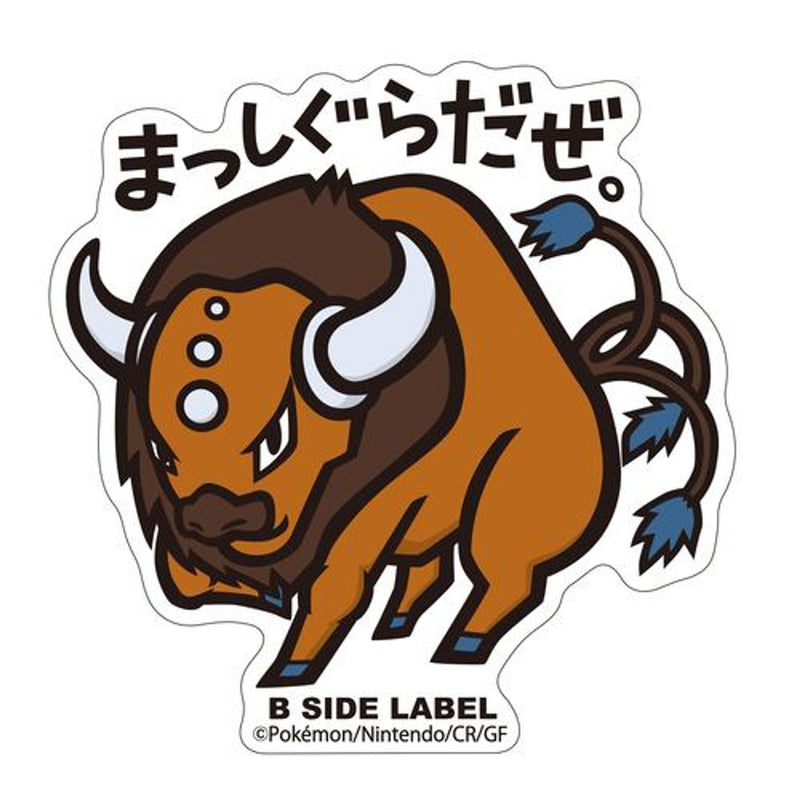 Tauros Pokemon B-Side Label Pokemon Sticker