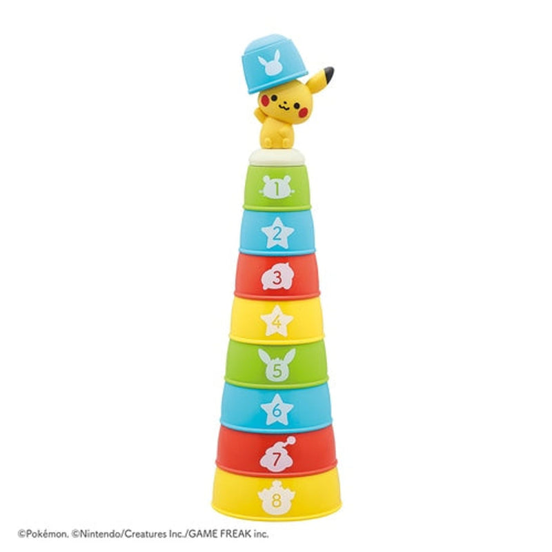 Pikachu Pokemon Monpoke Baby Toy Stacking Tower Toy