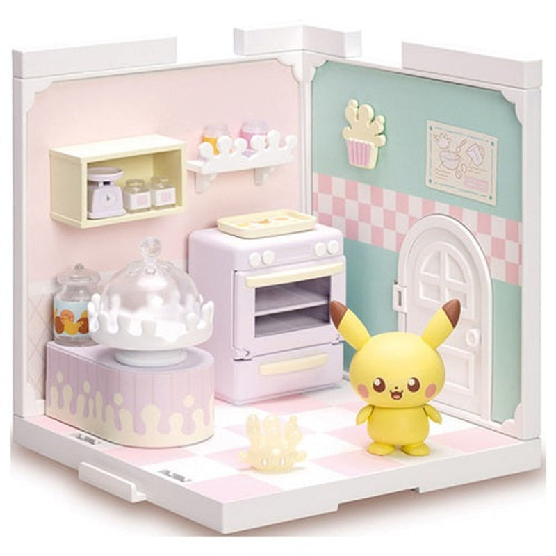 Pikachu & Milcery Pokemon Pokepiece Models House Kitchen 25.7x18.2x8.9cm